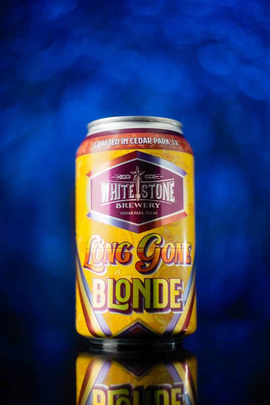 A 12 oz. can of Whitestone Brewery Long Gone Blonde